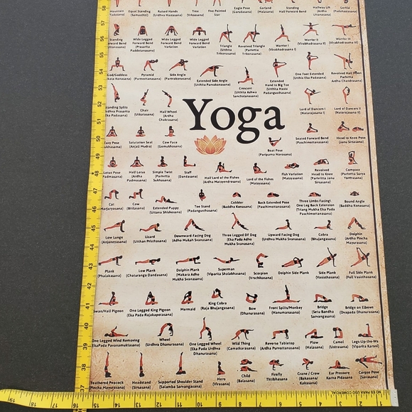 new Large Yoga Poses Wall Chart - Picture 2 of 5